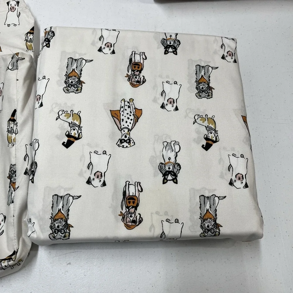 Cynthia Rowley Full Sheet Set Halloween Dogs Puppy Trick Or Treet Print 4 PC